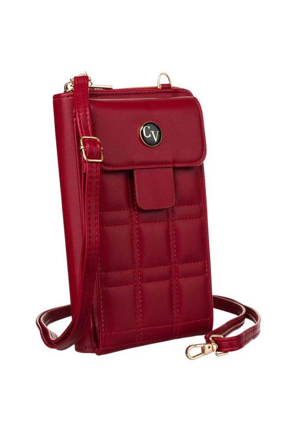 4U CAVALDI - Listonoszka czerwona 4U Cavaldi M-16. Kolor: czerwony. Materiał: skórzane