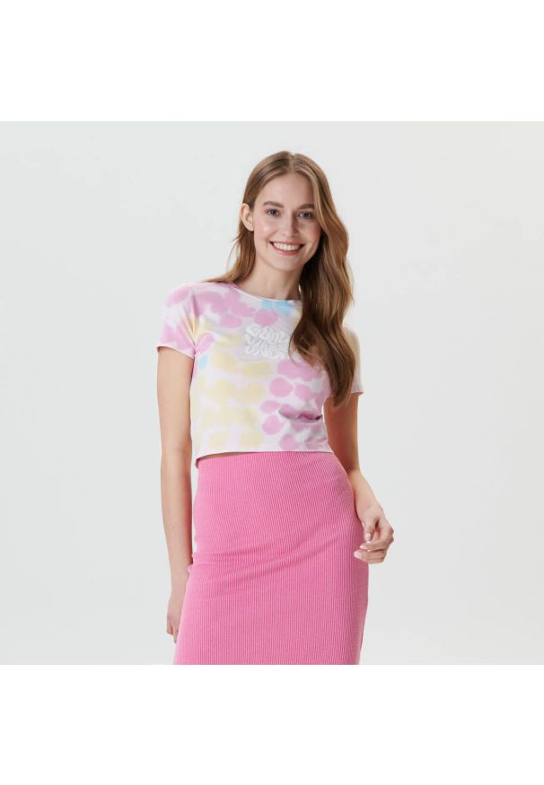 Sinsay - Crop top tie dye - Wielobarwny
