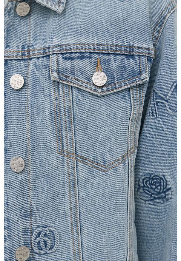 Miss Sixty kurtka jeansowa damska kolor fioletowy przejściowa. Okazja: na co dzień. Kolor: fioletowy. Materiał: jeans. Styl: casual