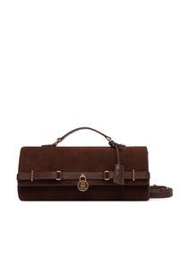 TOMMY HILFIGER - Tommy Hilfiger Torebka American Icon Clutch Suede AW0AW19515 Brązowy. Kolor: brązowy. Materiał: skórzane, zamszowe #1