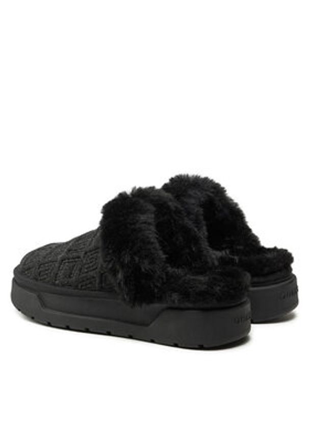 Guess Kapcie Unika FLFUKA FAL06 Czarny. Kolor: czarny. Materiał: materiał, syntetyk