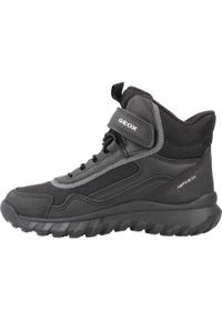 Geox - Buty GEOX J SIMBYOS Czarny. Kolor: czarny, szary, wielokolorowy. Materiał: syntetyk, tkanina. Sport: turystyka piesza