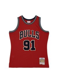 Mitchell & Ness - Dżersej szenilowy Chicago Bulls Swingman 1997/98. Kolor: czerwony. Materiał: jersey. Sport: koszykówka #1