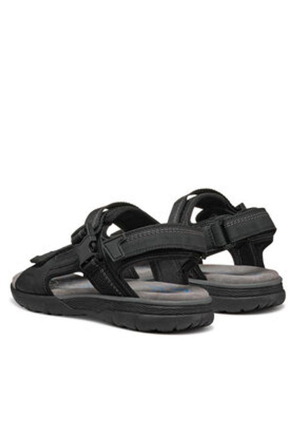 Geox Sandały U Spherica Ec5 U55ELB 000EK C9999 Czarny. Kolor: czarny. Materiał: skóra