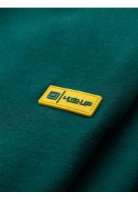 Ombre Clothing - Klasyczne dresowe spodnie unisex ze ściągaczami – ciemnozielone V17. Kolor: zielony. Materiał: dresówka. Wzór: aplikacja. Styl: klasyczny #9