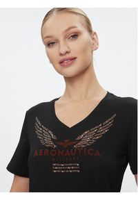 Aeronautica Militare T-Shirt 232TS2172DJ570 Czarny Regular Fit. Kolor: czarny. Materiał: bawełna #4