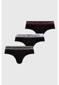 Emporio Armani Underwear Slipy (3-pack) męskie kolor czarny. Kolor: czarny #1