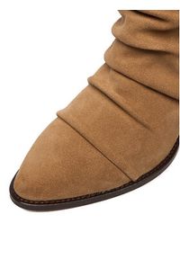 Badura Botki EO-APRIL-25FW218 Beżowy. Kolor: beżowy. Materiał: zamsz, skóra #4
