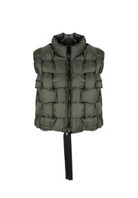 La Haine Inside Us Bezrękawnik "Down Vest Unisex" | LW941 | Kobieta | Szary. Okazja: na spacer, do pracy. Kolor: szary. Materiał: poliamid. Długość rękawa: bez rękawów. Wzór: jednolity, paski. Sezon: lato