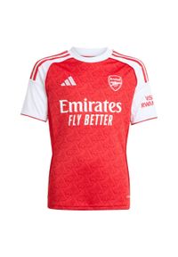 Adidas - Koszulka Arsenal 25/26 Home Kids. Kolor: czerwony, biały, wielokolorowy