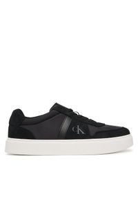 Calvin Klein Sneakersy Mixed Texture Lace Up Cupsole Trainers YM0YM01395 Czarny. Kolor: czarny. Materiał: skóra #1