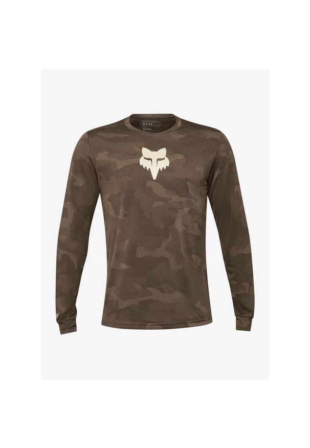 FOX - Bluza rowerowa męska Fox Ranger Tru Dri LS Jersey. Kolor: brązowy. Materiał: jersey. Długość rękawa: długi rękaw