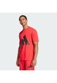 Adidas - Koszulka Essentials Big Logo. Kolor: czerwony, wielokolorowy, czarny. Materiał: bawełna