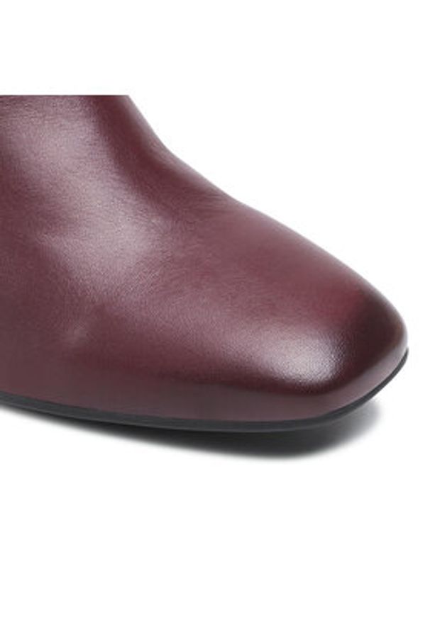 Lasocki Botki 0539-01 Bordowy. Kolor: czerwony. Materiał: skóra