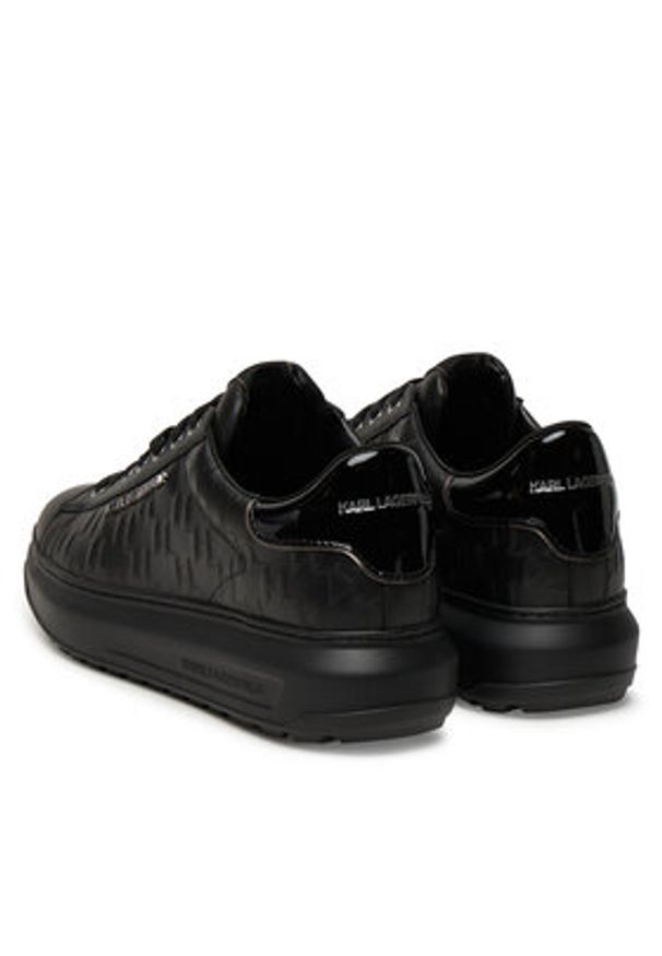 Karl Lagerfeld - KARL LAGERFELD Sneakersy KL57549 Czarny. Kolor: czarny. Materiał: skóra