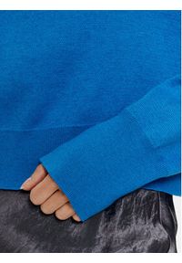ROTATE Sweter Firm Rhinestone 1001152817 Niebieski Regular Fit. Kolor: niebieski. Materiał: bawełna #4