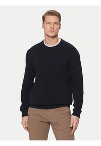 Marc O'Polo Sweter M20 5023 60074 Granatowy Regular Fit. Typ kołnierza: polo. Kolor: niebieski. Materiał: bawełna