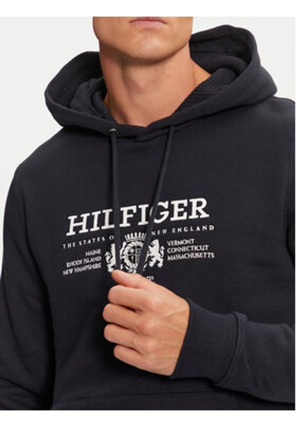 TOMMY HILFIGER - Tommy Hilfiger Bluza MW0MW35527 Granatowy Regular Fit. Kolor: niebieski. Materiał: bawełna