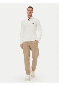 Aeronautica Militare Sweter 262MA1572UL00409 Biały Regular Fit. Kolor: biały. Materiał: bawełna #3