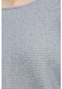 medicine - Medicine sweter damski kolor szary lekki. Kolor: szary. Materiał: materiał, dzianina. Długość rękawa: długi rękaw. Długość: długie. Wzór: melanż #4
