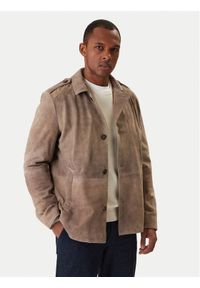 Milestone Kurtka skórzana Adrian 611631 60730 Beżowy Regular Fit. Kolor: beżowy. Materiał: skóra #1