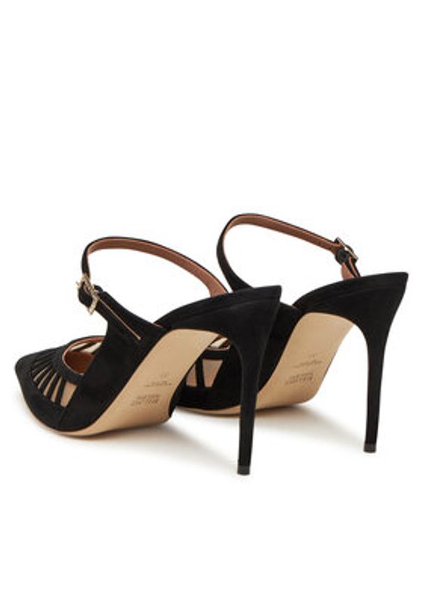 MALONE SOULIERS Klapki Bardot 90-2 Czarny. Kolor: czarny. Materiał: zamsz, skóra