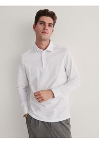 Reserved - Koszula slim fit - biały. Kolor: biały. Materiał: bawełna