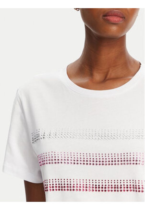 Marella T-Shirt Foglia 2515971042 Biały Regular Fit. Kolor: biały. Materiał: bawełna