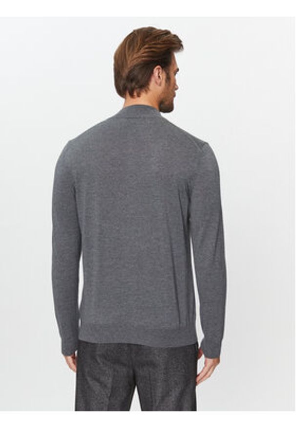BOSS - Boss Kardigan Balonso-L 50476347 Szary Regular Fit. Kolor: szary. Materiał: wełna