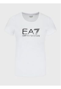 EA7 Emporio Armani T-Shirt 8NTT66 TJFKZ 0102 Biały Slim Fit. Kolor: biały. Materiał: bawełna #3