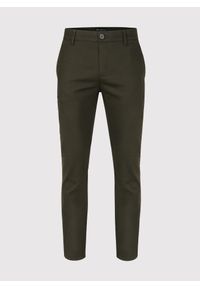 Pako Lorente - PAKO LORENTE – Zielone spodnie męskie o kroju Slim Fit. Kolor: zielony. Materiał: bawełna, elastan. Wzór: gładki. Styl: klasyczny #5