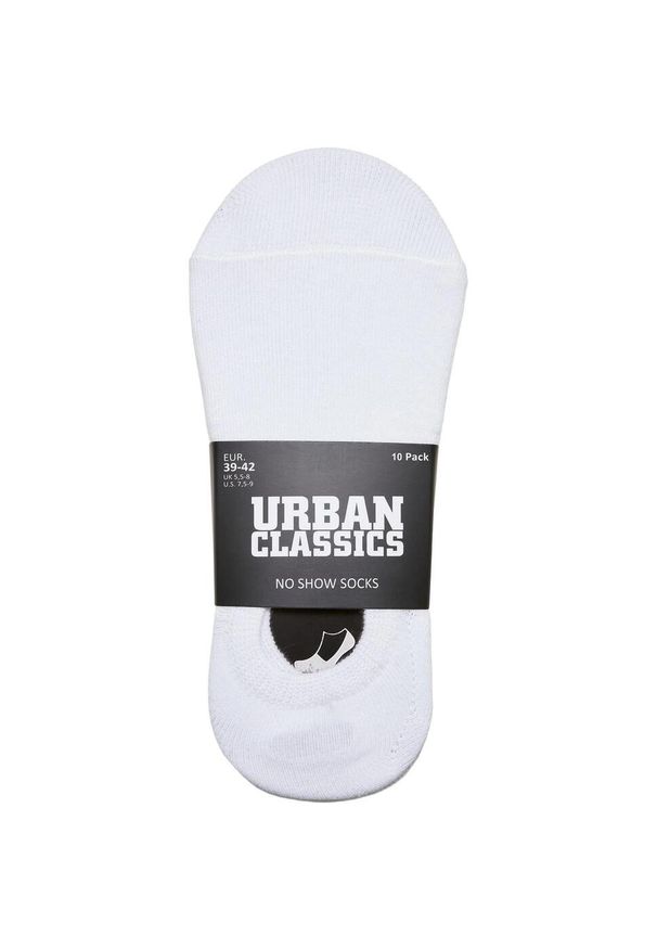 Urban Classics - Męskie Skarpetki Z Wkładką (zestaw 10 Sztuk). Kolor: biały