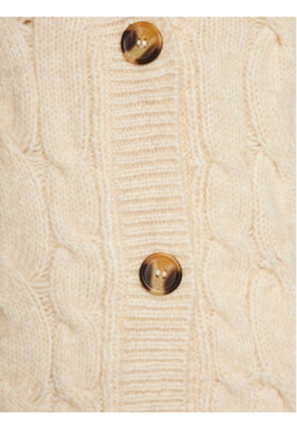 Brave Soul Kardigan LKC-642TAZZEL Écru Regular Fit. Materiał: wiskoza