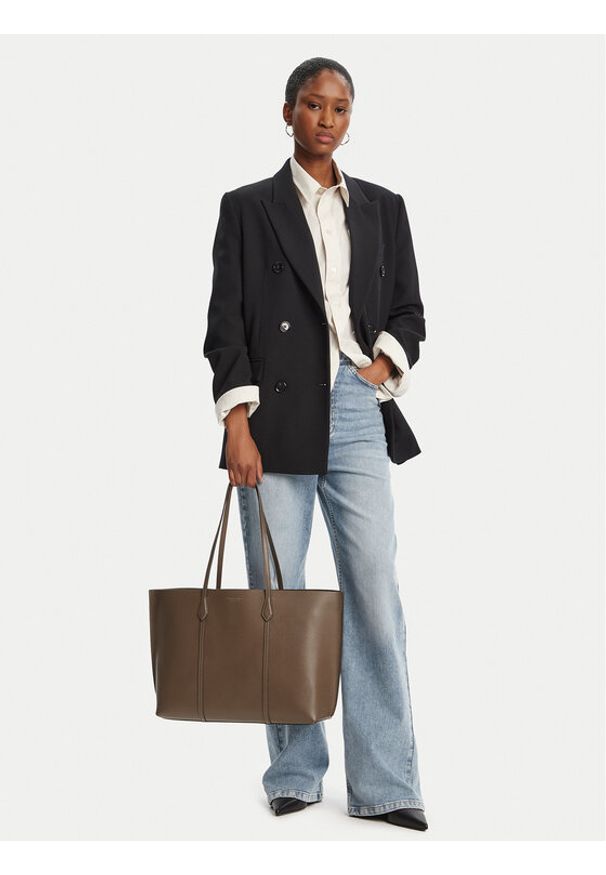 Tory Burch Torebka Perry Tote 169476 Brązowy. Kolor: brązowy. Materiał: skórzane