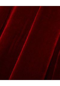 RAQUEL DINIZ - Czerwona sukienka z jedwabiu. Kolor: czerwony. Materiał: jedwab. Długość rękawa: długi rękaw. Typ sukienki: rozkloszowane. Styl: elegancki. Długość: maxi
