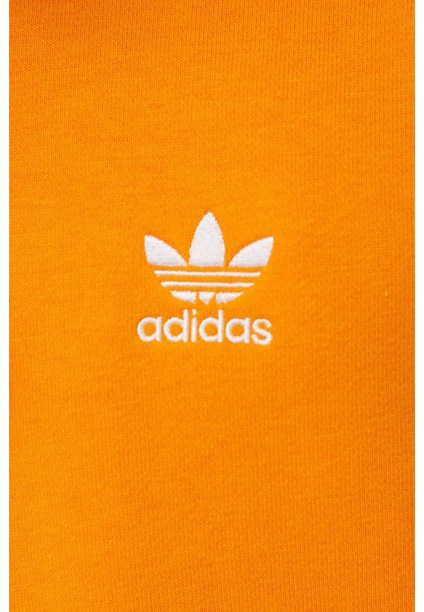 adidas Originals bluza HG3901 męska kolor pomarańczowy z kapturem gładka. Okazja: na co dzień. Typ kołnierza: kaptur. Kolor: pomarańczowy. Materiał: bawełna. Wzór: gładki. Styl: casual