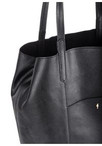 Ochnik - Skórzana torebka damska shopper. Kolor: czarny. Materiał: skórzane. Styl: casual #5