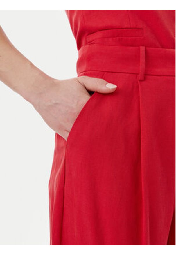 LOLA CASADEMUNT Spodnie palazzo LS2514010 Czerwony Wide Leg. Kolor: czerwony. Materiał: lyocell