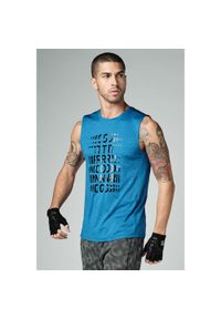 STRONG ID - Koszulka sportowa na ramiączkach STRONG. Kolor: niebieski. Materiał: poliester. Długość rękawa: na ramiączkach. Sport: fitness