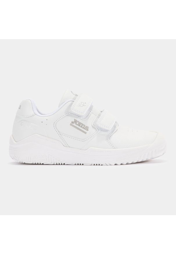 Buty dziecięce sportowe Joma Ginkana JR 2402. Kolor: biały. Materiał: skóra ekologiczna. Szerokość cholewki: normalna. Sport: bieganie