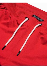 Ombre Clothing - Spodnie męskie dresowe joggery P951 - czerwone - XXL. Kolor: czerwony. Materiał: dresówka #6