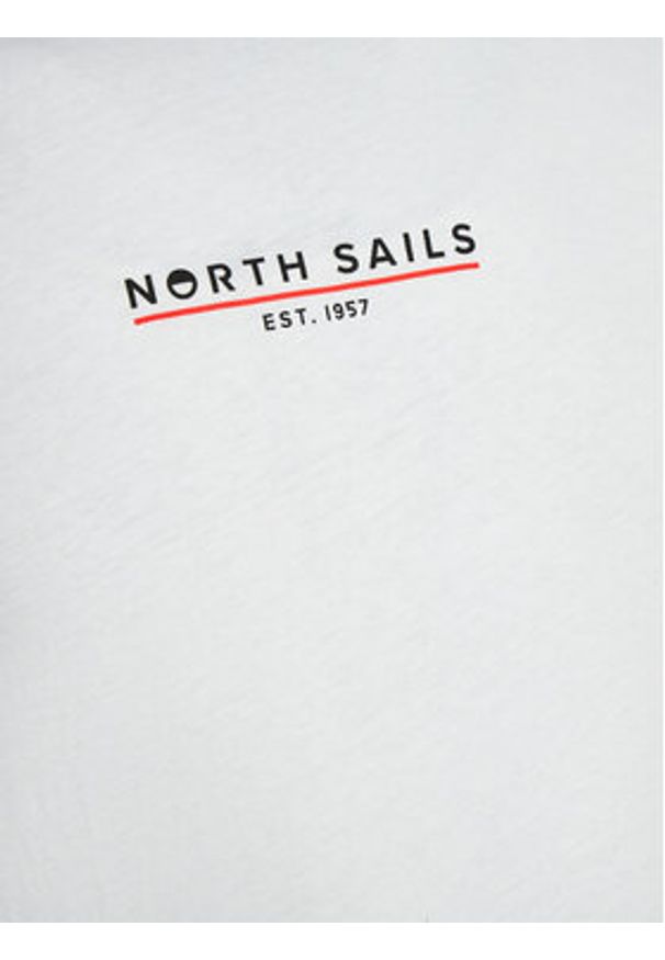 North Sails T-Shirt 692974 Biały Comfort Fit. Kolor: biały. Materiał: bawełna