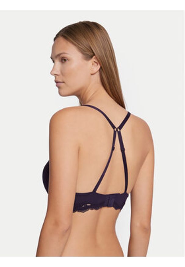 TOMMY HILFIGER - Tommy Hilfiger Biustonosz push-up UW0UW06051 Granatowy. Kolor: niebieski. Materiał: syntetyk. Rodzaj stanika: push-up