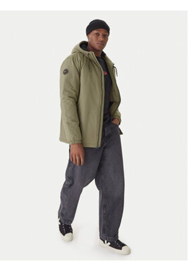 Quiksilver Kurtka przejściowa June Battle EQYJK04172 Zielony Regular Fit. Kolor: zielony. Materiał: syntetyk