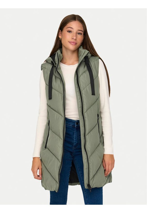 JDY Kamizelka Skylar 15220630 Zielony Regular Fit. Kolor: zielony. Materiał: syntetyk