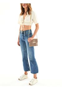 Kazar - Taupe torebka damska. Materiał: zamszowe. Rozmiar: małe. Styl: wizytowy, casual #6