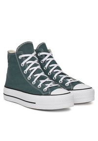Converse Trampki Chuck Taylor All Star Lift Platform A12596C Zielony. Kolor: zielony. Materiał: materiał. Obcas: na platformie #5