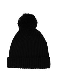 HEAT KEEPER - Czapka dla dzieci Baby Prążkowana + Pompon. Kolor: czarny. Materiał: poliamid, wiskoza, poliester. Sezon: zima