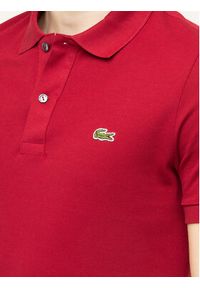 Lacoste Polo PH4012 Bordowy Slim Fit. Typ kołnierza: polo. Kolor: czerwony. Materiał: bawełna