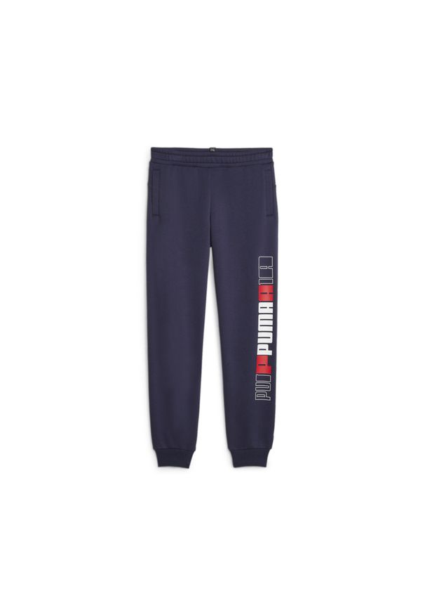 Puma Spodnie Ess+ Logo Lab Fl Cl 67632606. Kolor: niebieski